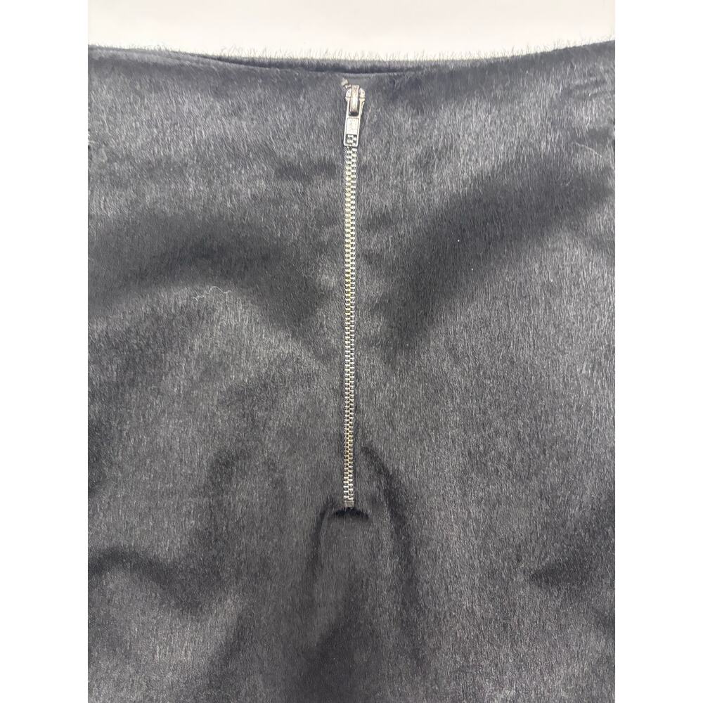 Zara Mini Skirt Faux Fur Back Zip Black XS - Picture 4 of 7
